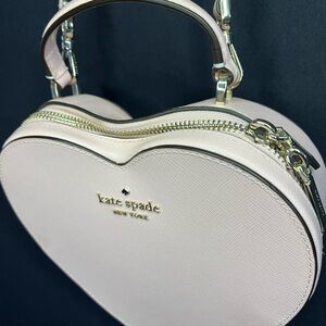Kate Spade Heart-Shaped Baby Pink Crossbody Bag
